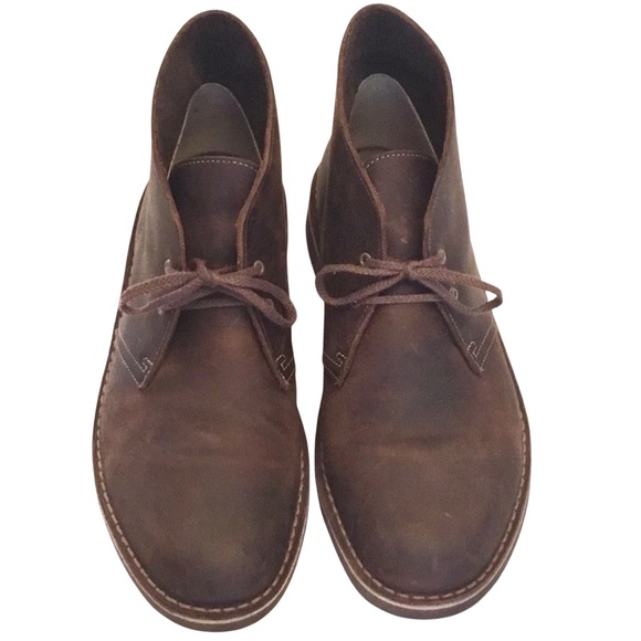 Clarks Bushacre 2 Dark Brown Leather Chukka Boots Size 10.5 Lace-up Ankle Boot - Picture 2 of 14